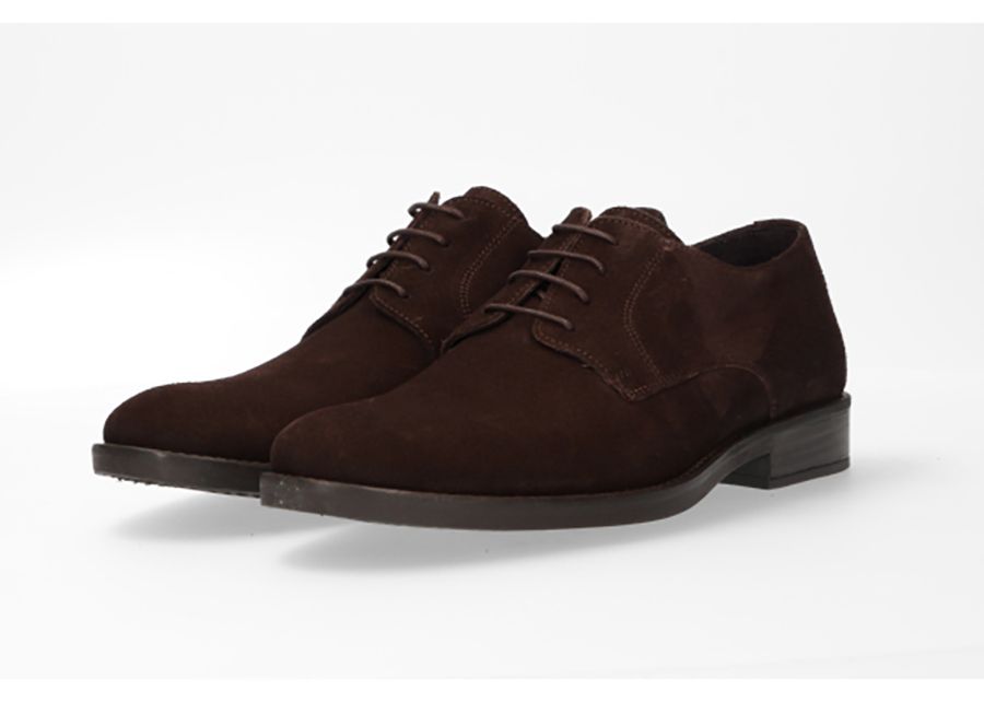 Brown Suede Lace-Up Shoe