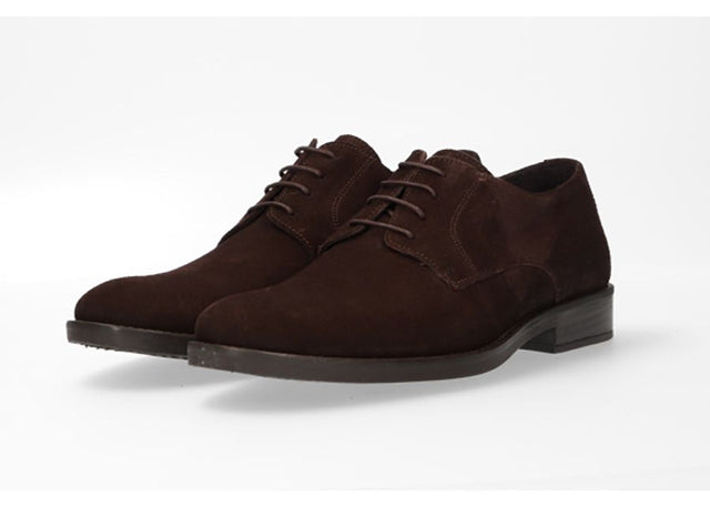 Brown Suede Lace-Up Shoe