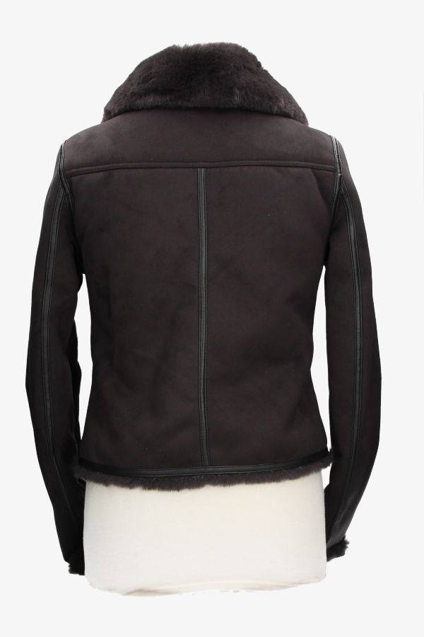 GRAPHITE SHEARLING JACKET