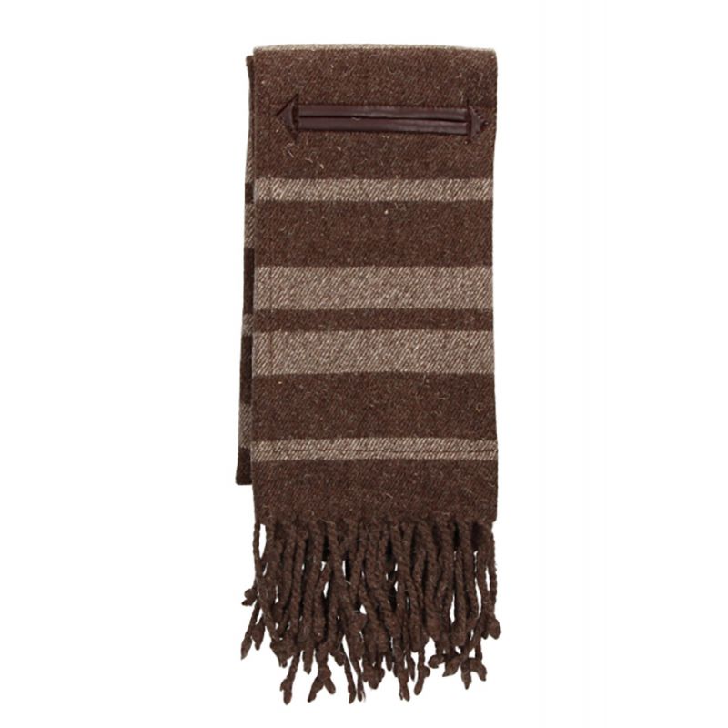 Wool Footboard Blanket with Oak Pocket