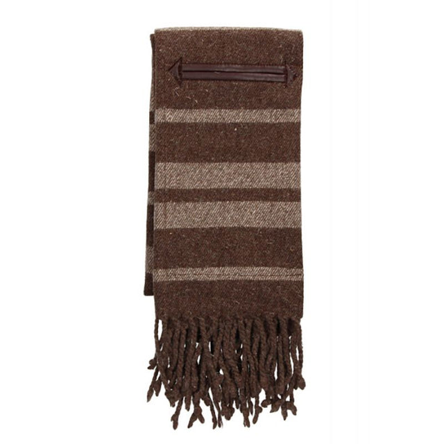 Wool Footboard Blanket with Oak Pocket