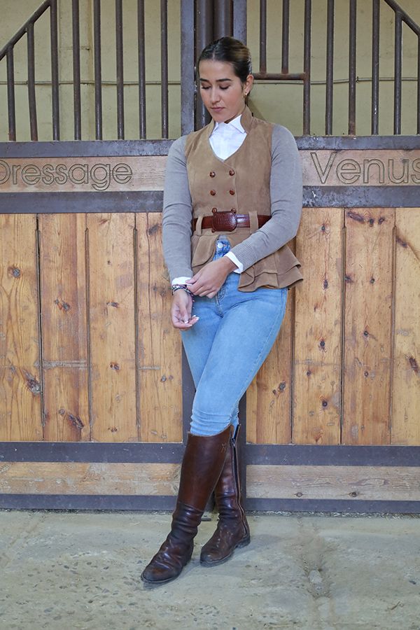 Galatea Camel Suede Vest