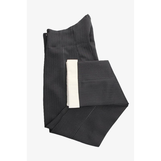 Unlined Turn-up Calzona Grey Stripe