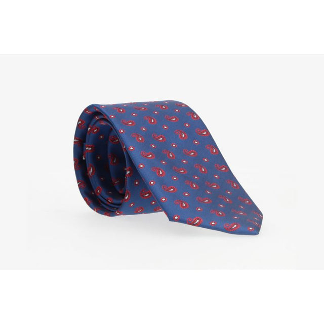 Red Cashmere Blue Tie