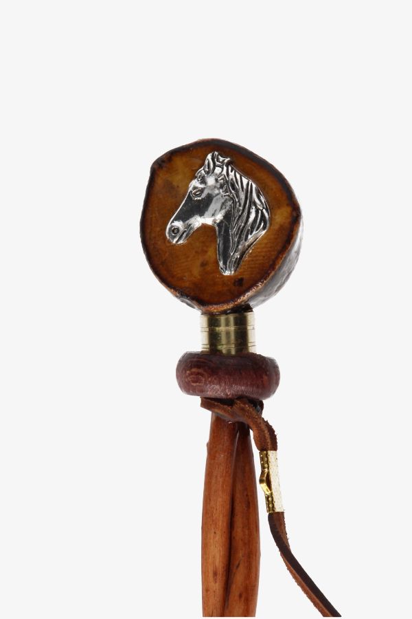 Braided Whip with Horse Handle