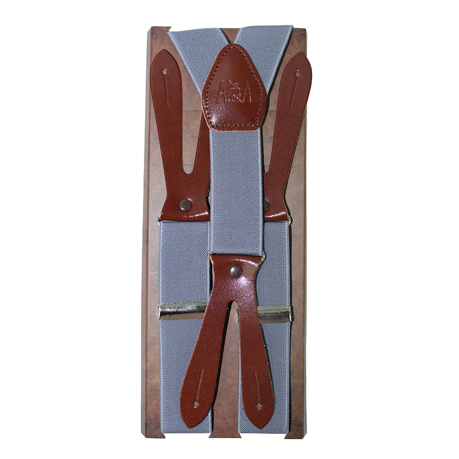 Bretelles élastiques unies grises 30 mm