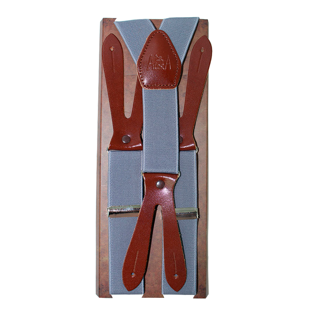 Bretelles élastiques unies grises 30 mm