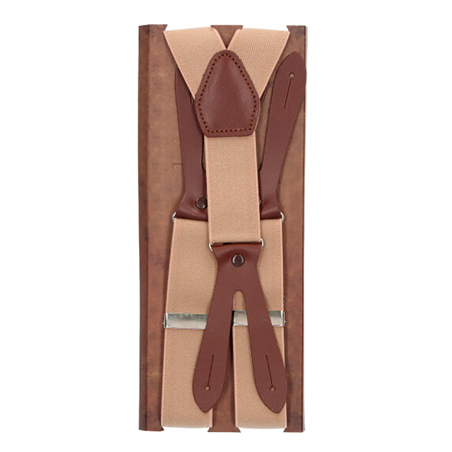 Bretelles élastiques lisses beiges 30 mm