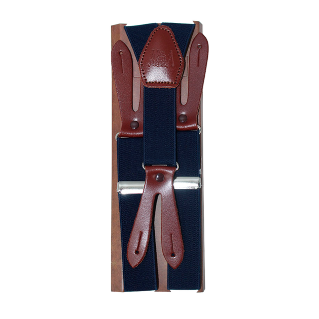 Plain blue elastic children's braces 25 mm