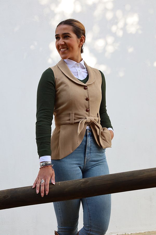 Pandora Camel Suede Vest