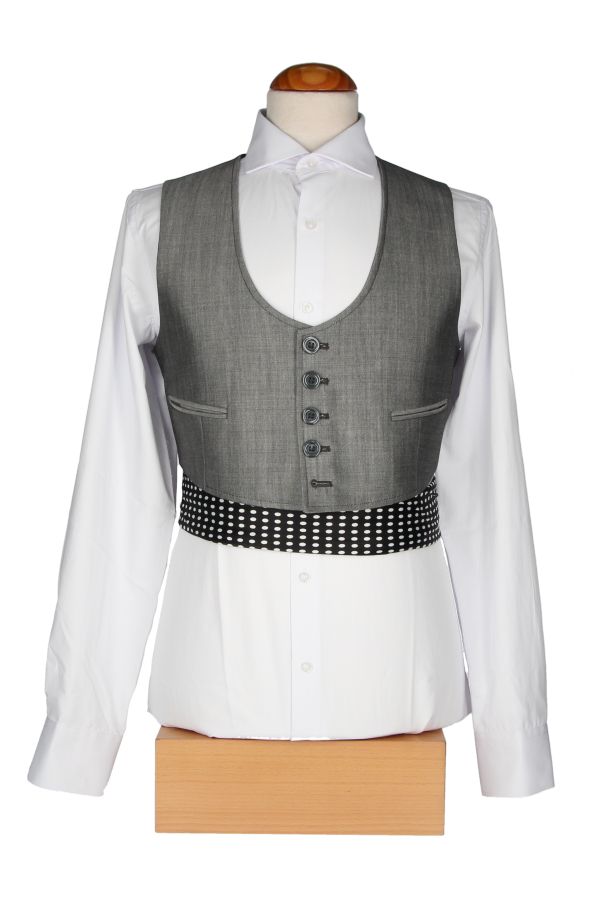 Chaqueta y Chalequillo Gris Claro