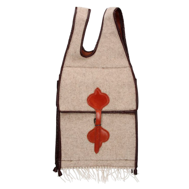 Sacoche en laine beige