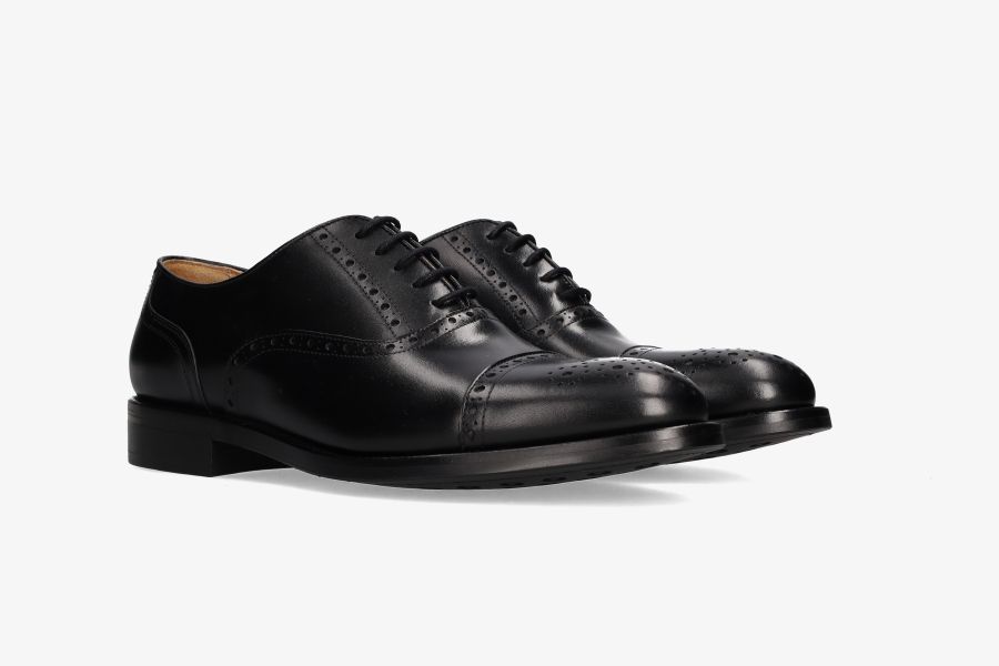 Black boxcalf oxford