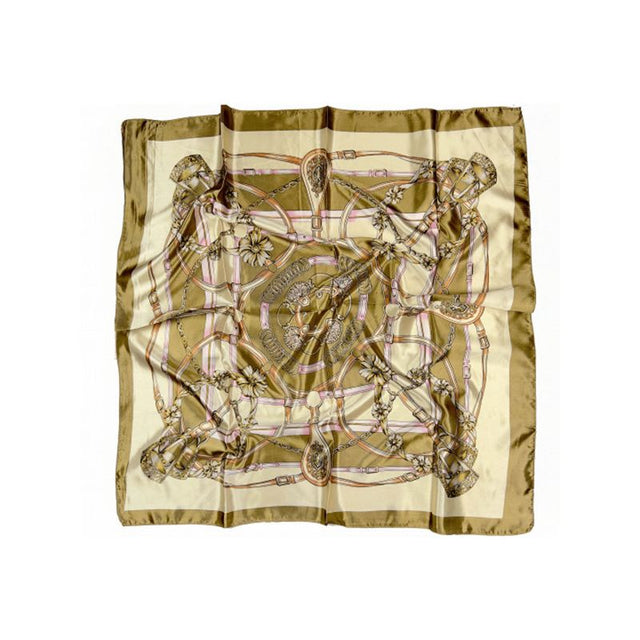 Beige/Pink Chains Scarf