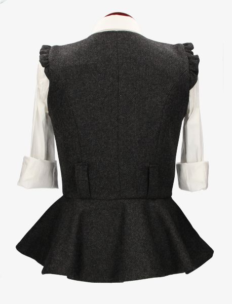Gilet à chevrons Crede gris Marengo