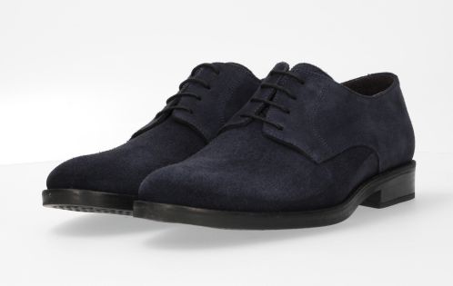 Marine Suede Lace-Up Shoe