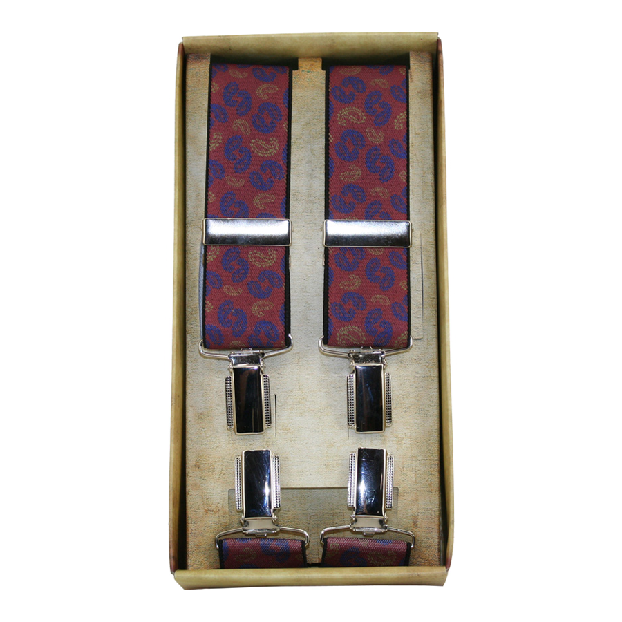 Medium Red/Blue Cashmere Dress Suspender