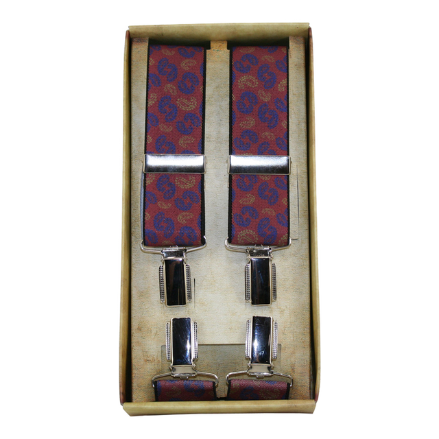 Medium Red/Blue Cashmere Dress Suspender