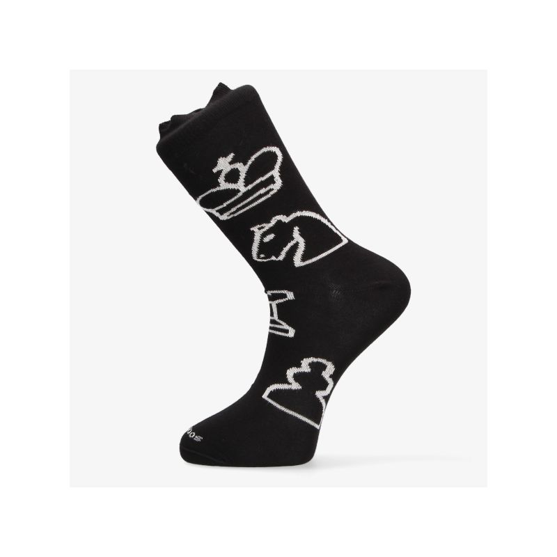 Chaussette à damier noir