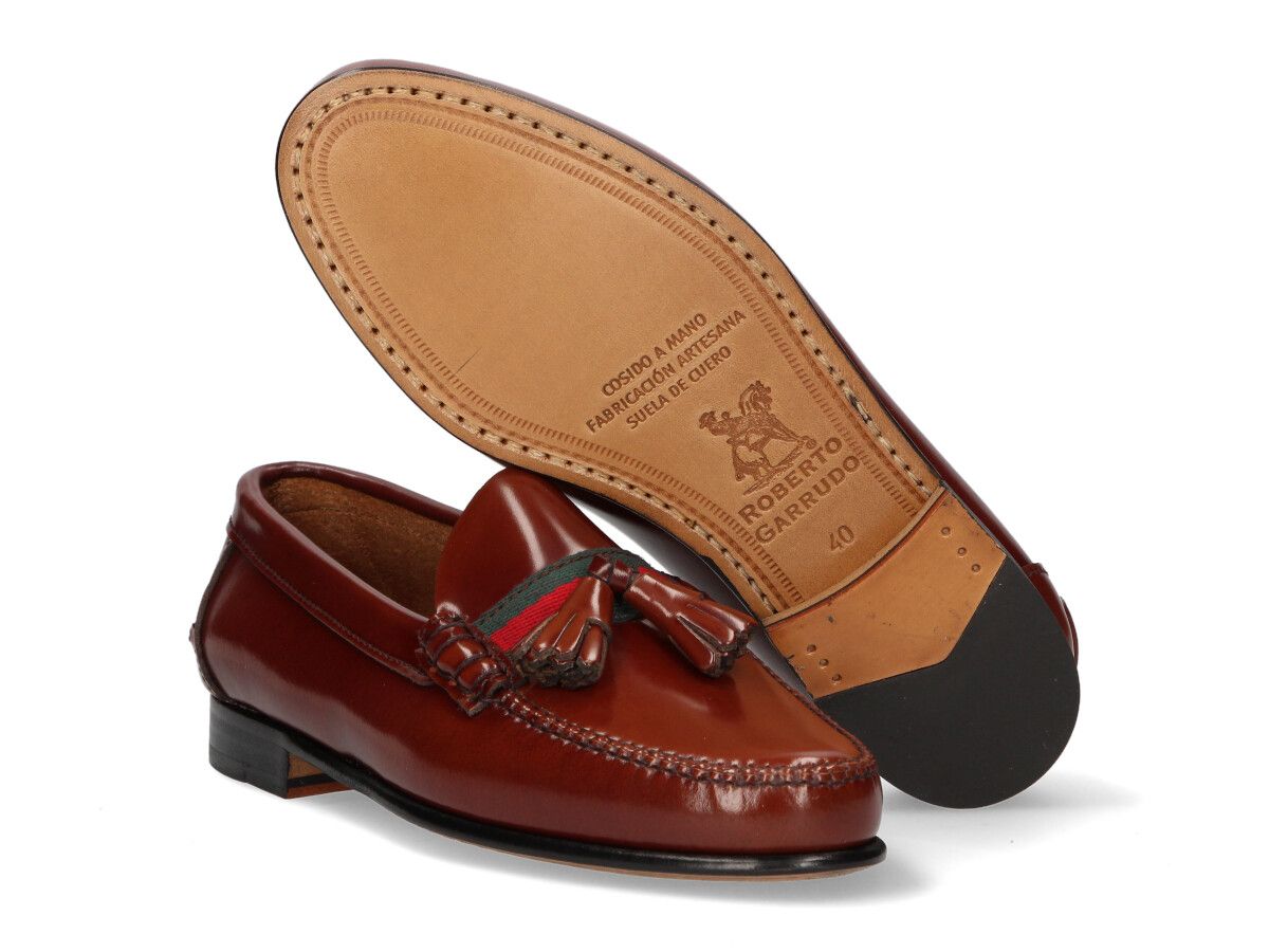 Gucci Leather Tassel Loafer with Embellishment