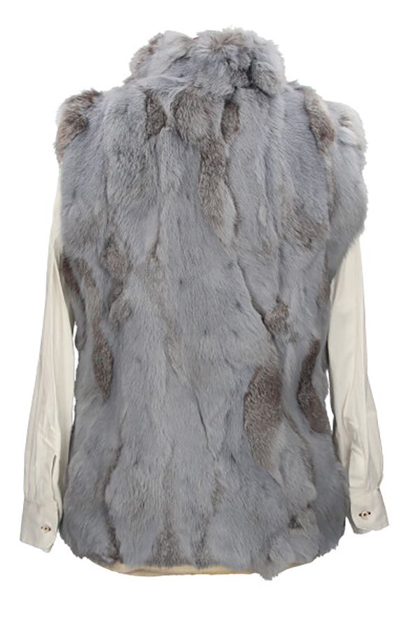 Women's Grayish Fur Vest
