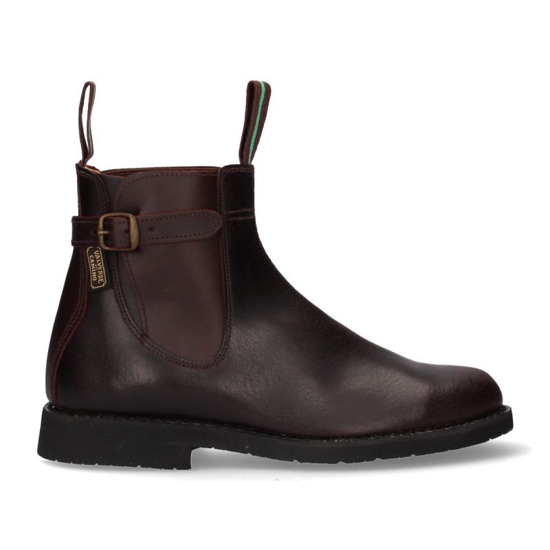 Short calfskin boot with buckle and rubber sole Valverde del Camino