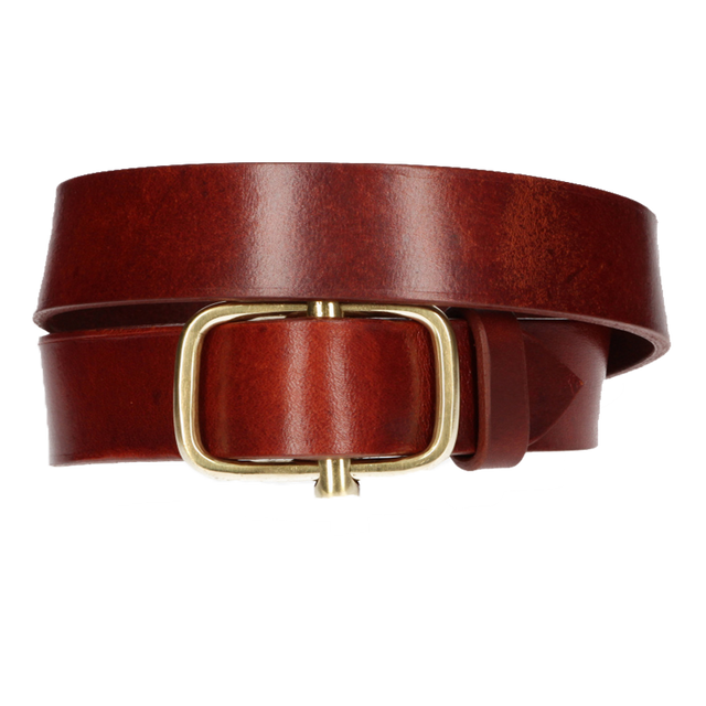 Cinturón Hebilla Corredera Vaqueta Oscuro