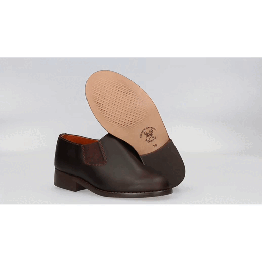 Chestnut gaiter shoe with elastics Valverde del Camino