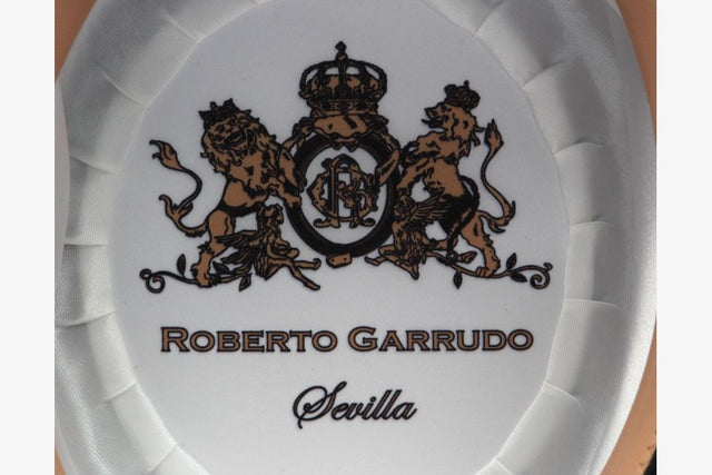 Sombrero Jerez lana plata ribete blanco