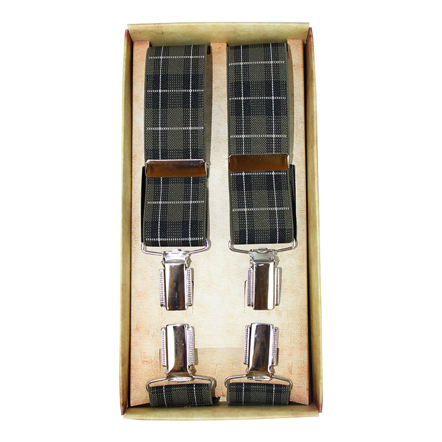 Green Plaid Dress Suspender