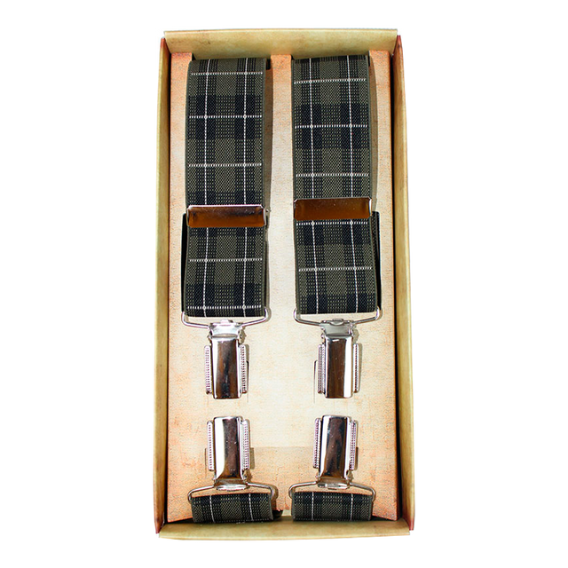 Green Plaid Dress Suspender