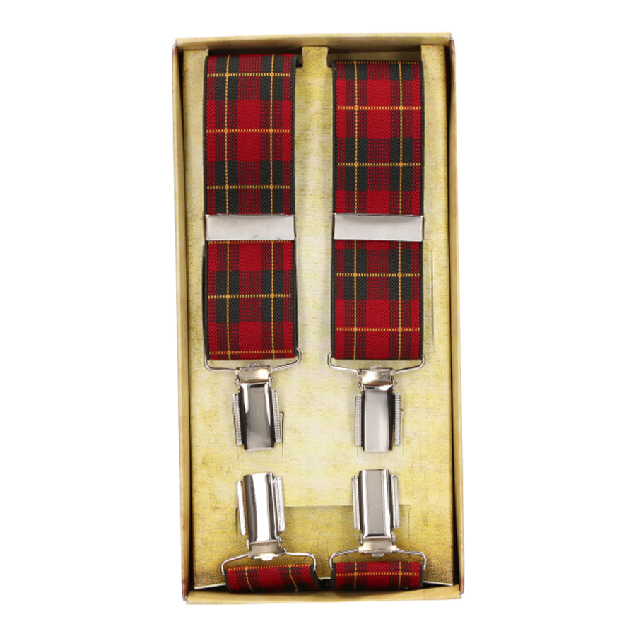 Red Plaid Dress Suspender