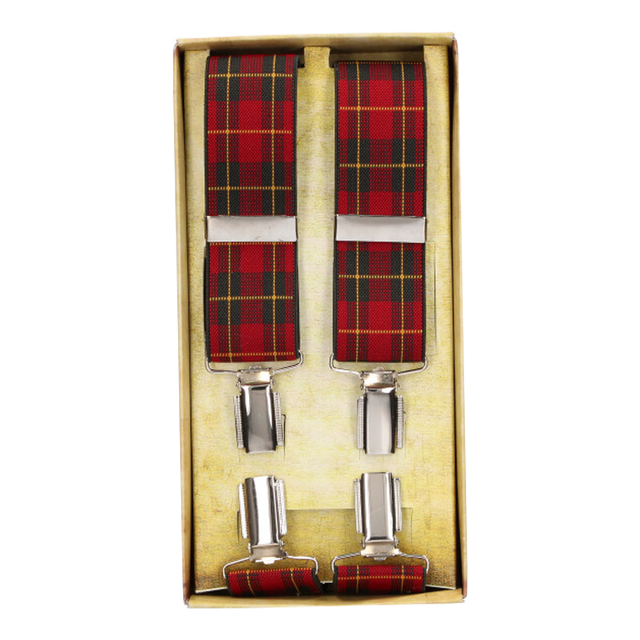 Red Plaid Dress Suspender