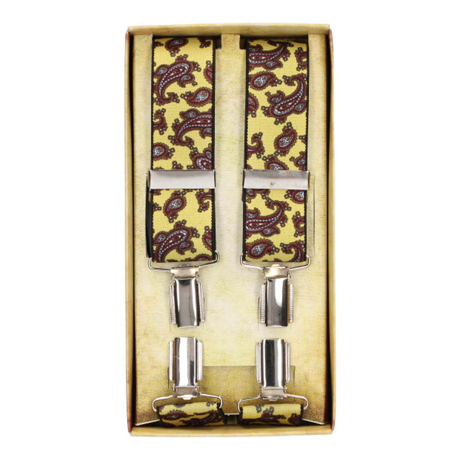 Yellow Cashmere Suspenders