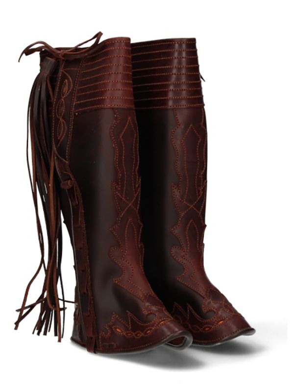 Calf walking gaiter with fire decoration Valverde del Camino