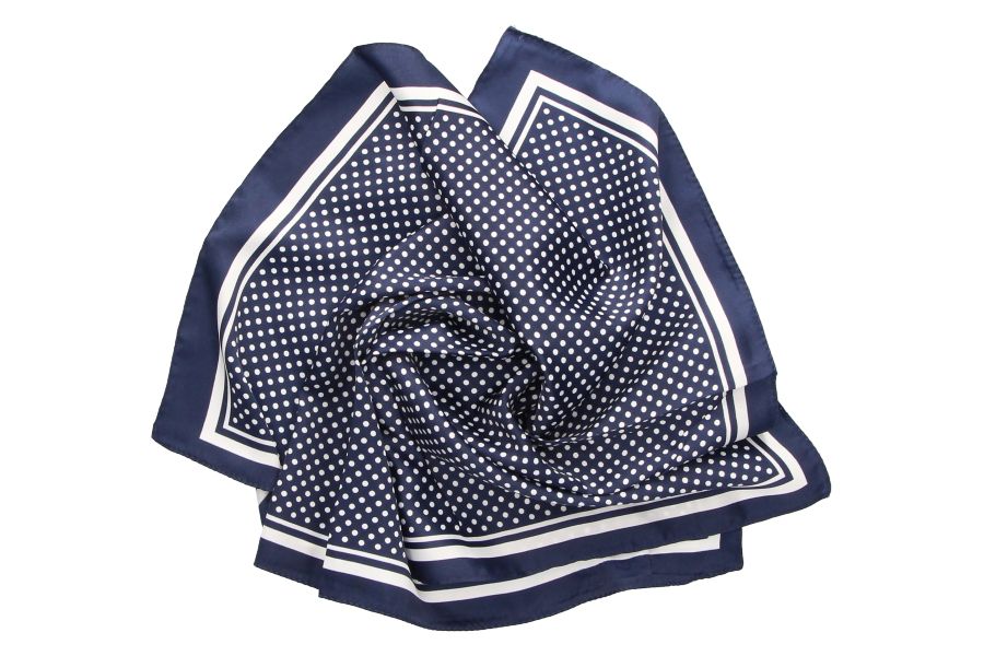 Blue Polka Dot Scarf