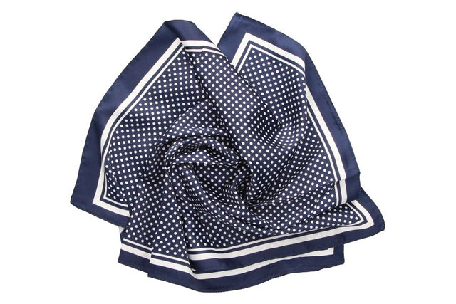 Blue Polka Dot Scarf