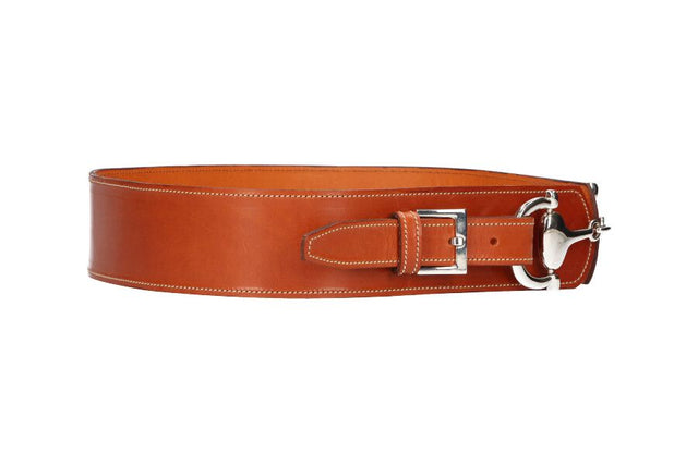 Ceinture en cuir faite à la main avec ornement en filet