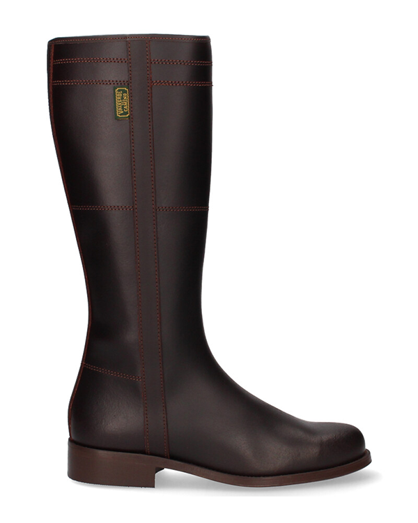 Plain Chestnut Zipper Boot Valverde del Camino