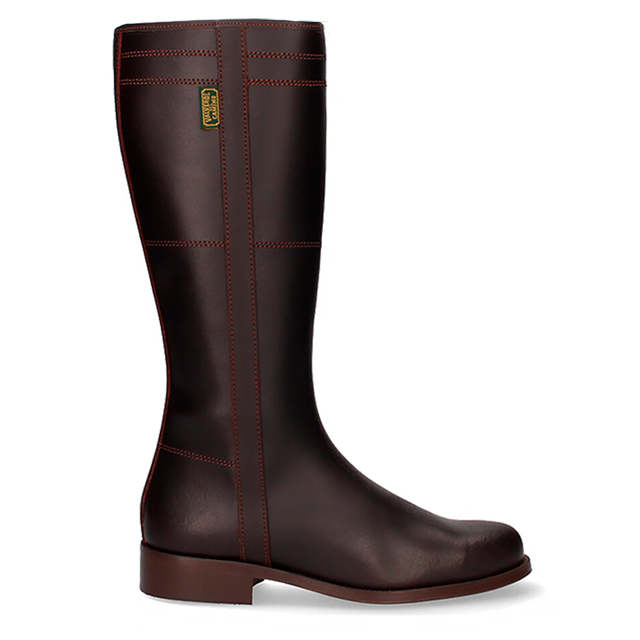 BOTA ROCIERA LISA CREMALLERA CASTAÑA