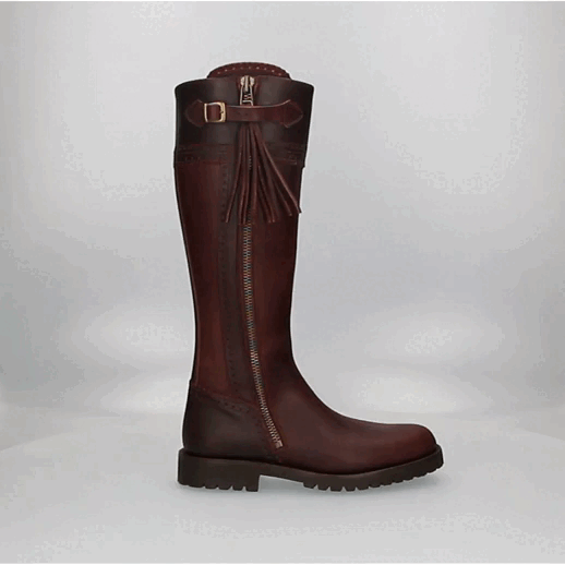 High calfskin hunting boot