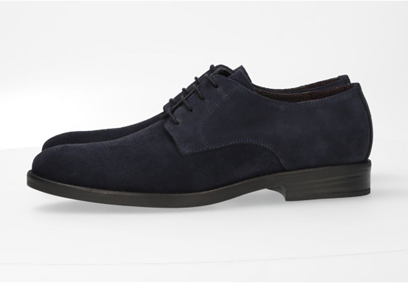 Marine Suede Lace-Up Shoe