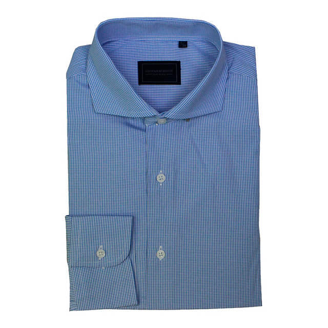 CAMISA VESTIR VICHY CELESTE