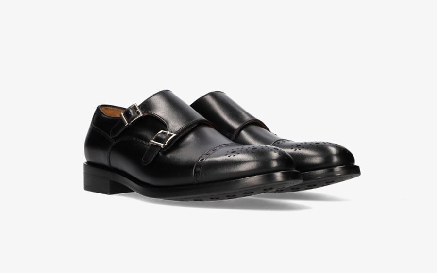 Monkstrap boxcalf negro