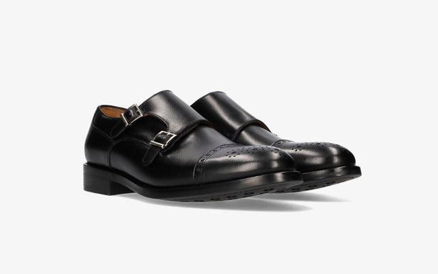 Monkstrap boxcalf negro