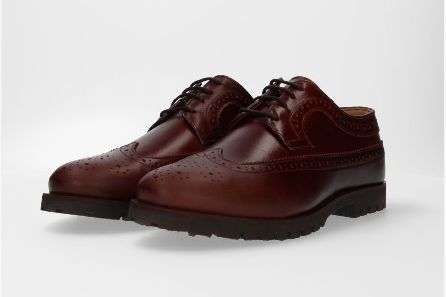 Brown Chopped Lace-Up Shoe