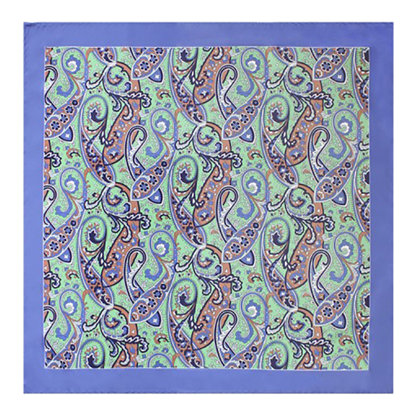 Blue Scarf with Fish Background