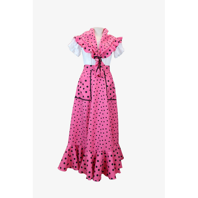 Jara Set in Fuchsia with Polka Dots