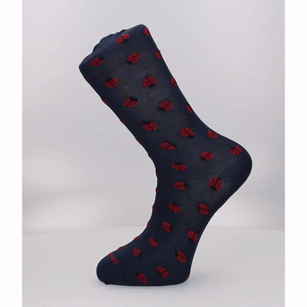 CHAUSSETTE COCCINELLE MARINE