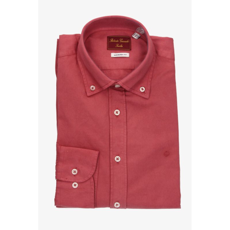 Chemise unie bordeaux